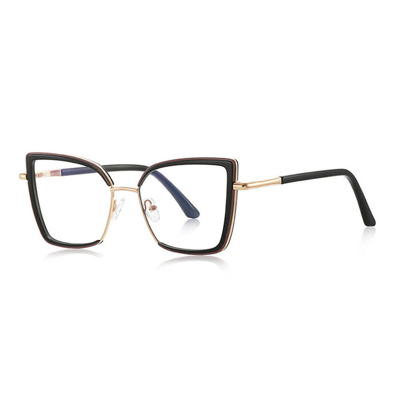 Madeline Cat Eye Black Glasses
