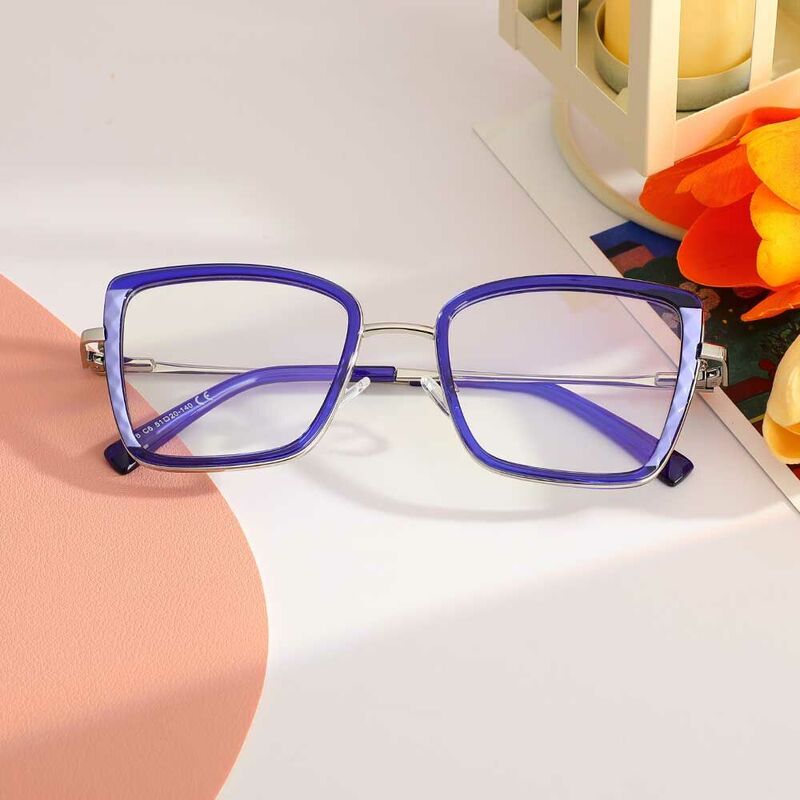 Zora Cat Eye Blaue Brillen