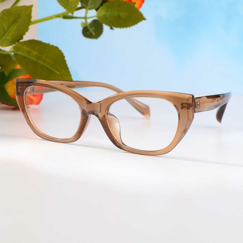 Faithe Cat Eye Braune Brille