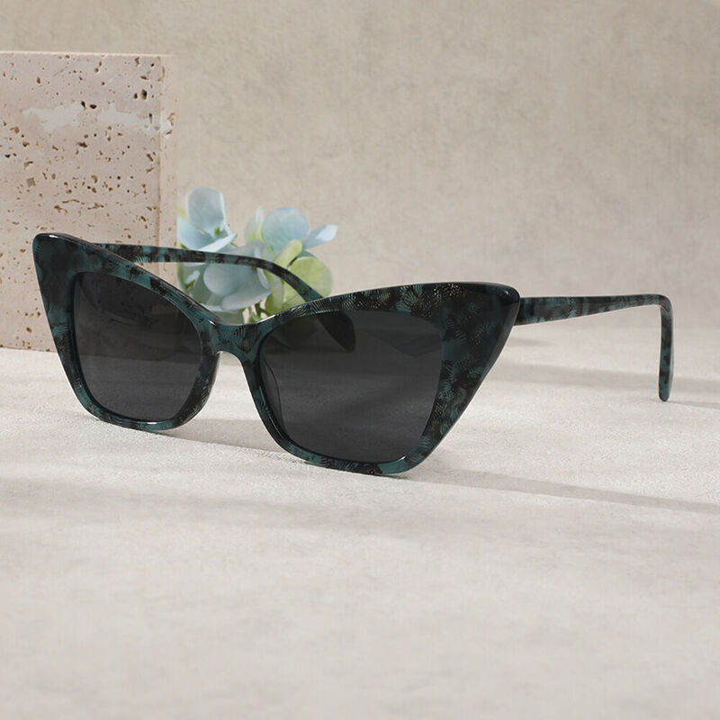 Karla Cat Eye Blue Sunglasses