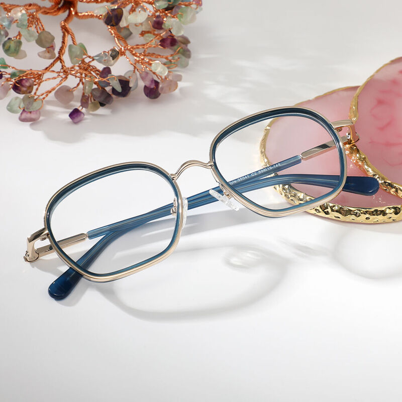 Harmony Square Blue Glasses