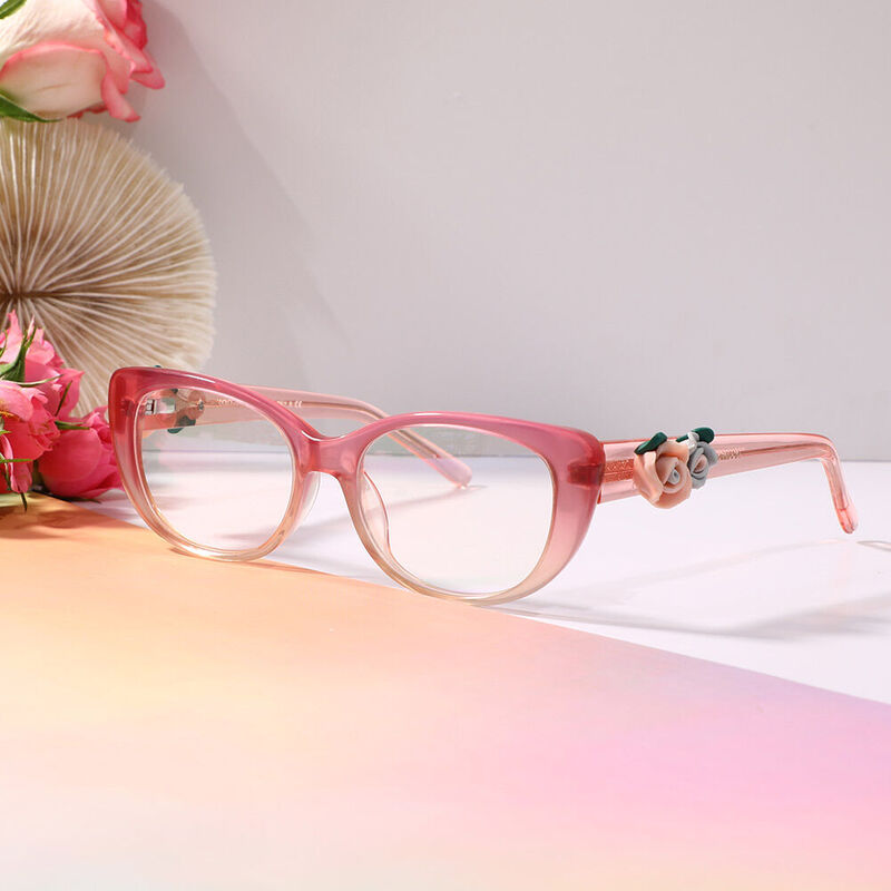 Athen Cat Eye Pink Glasses