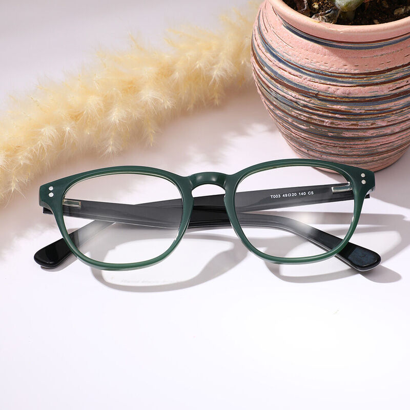 Tommy Square Green Glasses