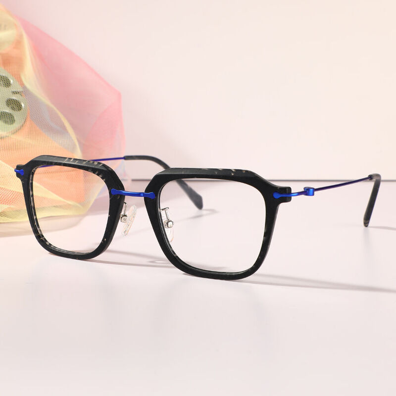 Zechariah Square Black Glasses