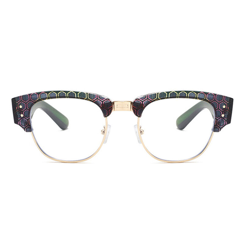 Samson Browline Green Glasses