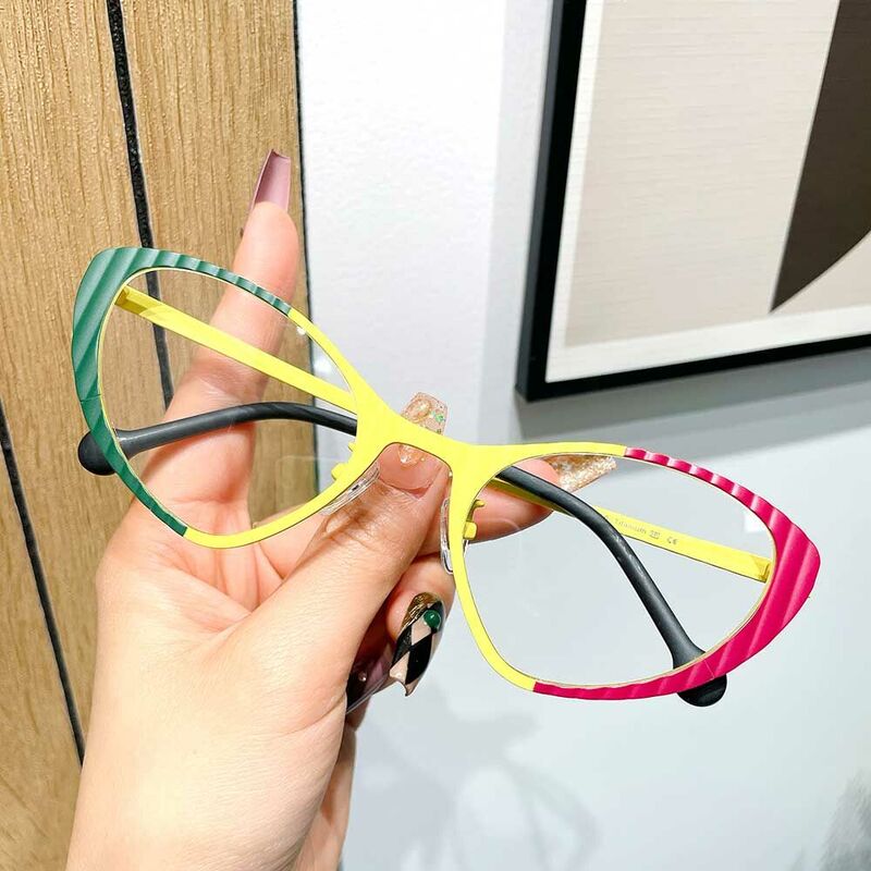 Washingto Cat Eye Yellow Glasses