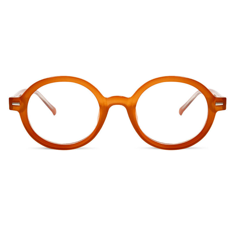 Dwight Round Orange Glasses