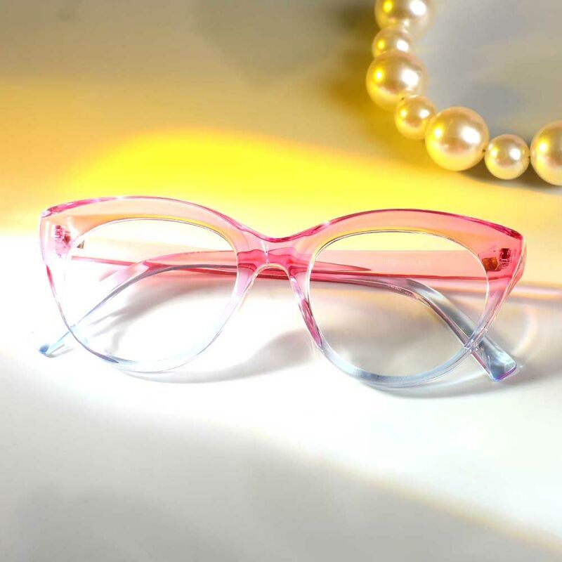 Eleanore Cat Eye Rosa Brille