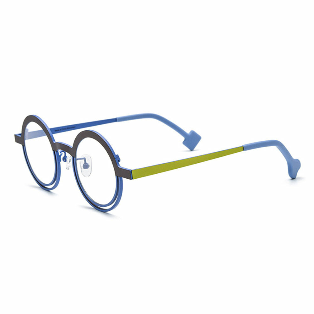 Charle Runde Graue Brille