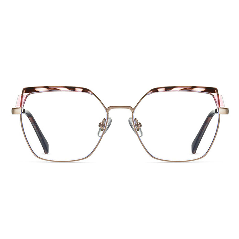 Brauneing Geometrische Rosa Brille