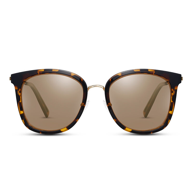 Time Traveler Square Brown Mirror Sunglasses