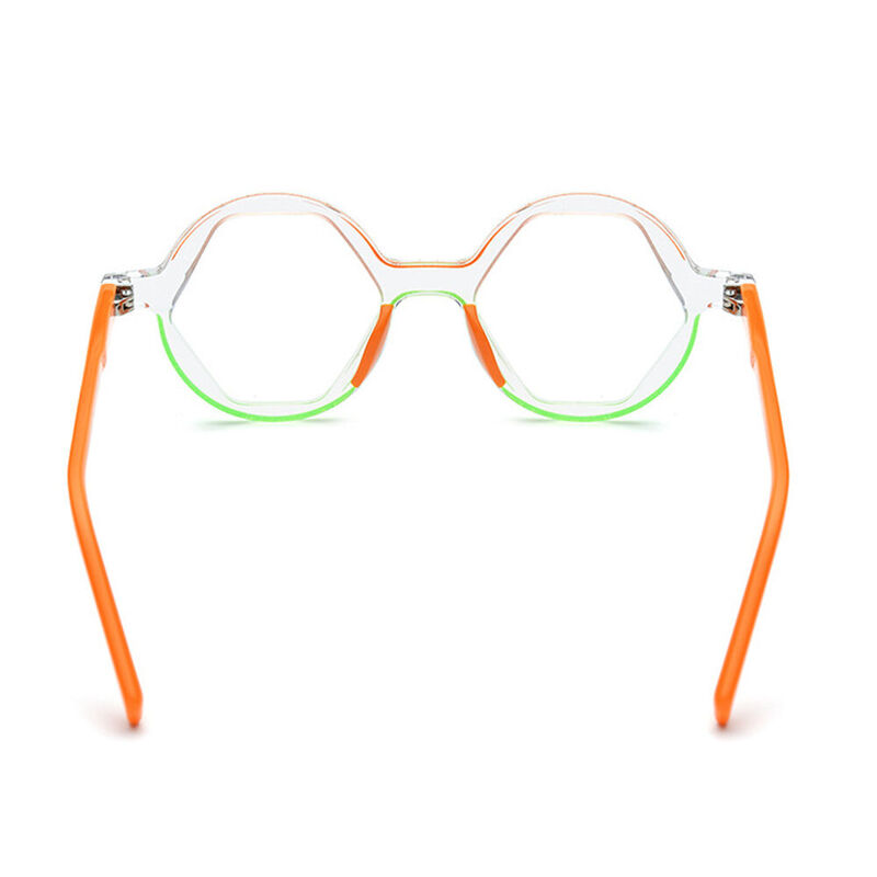 Tennant Round Orange Green Glasses