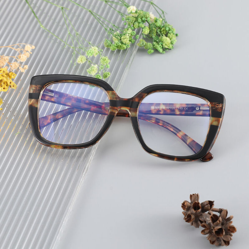 Wanda Cat-Eye Leopard Glasses