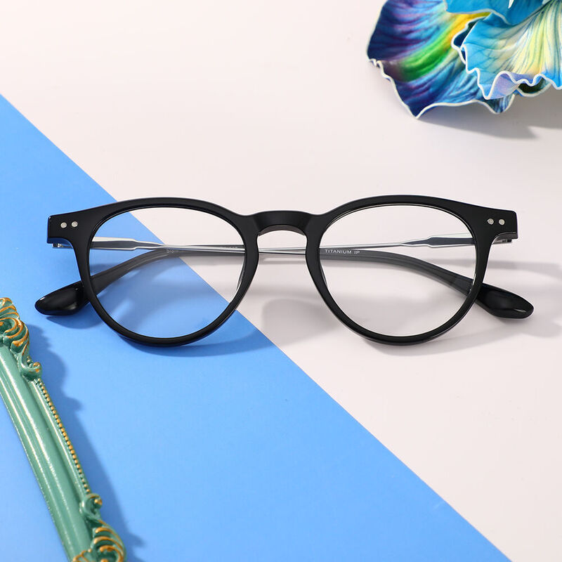 Monroe Rund Schwarz Brille