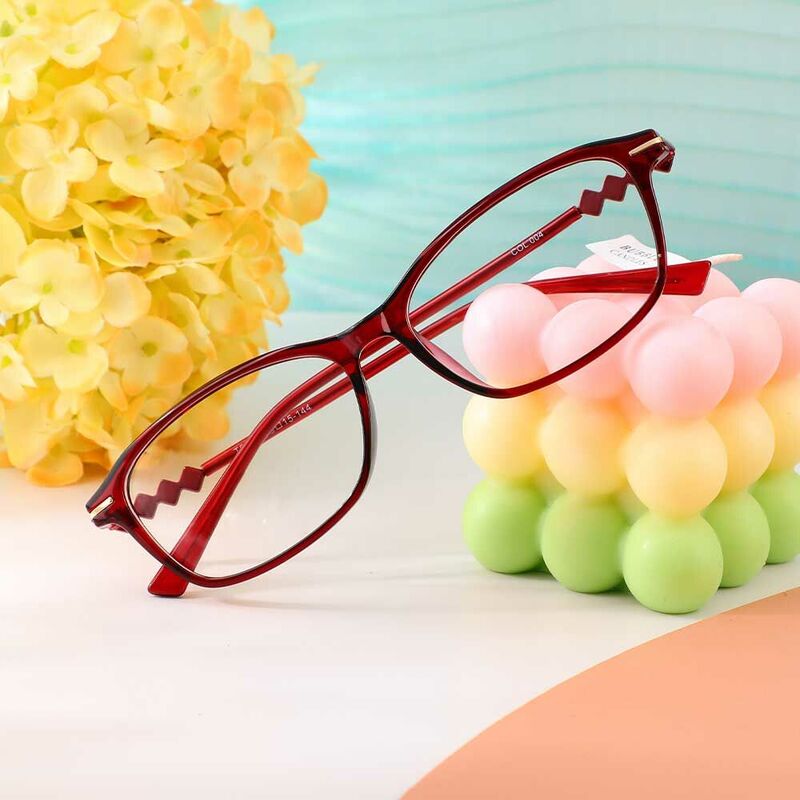 Lunettes de Vue Celeste Rectangle Rouge