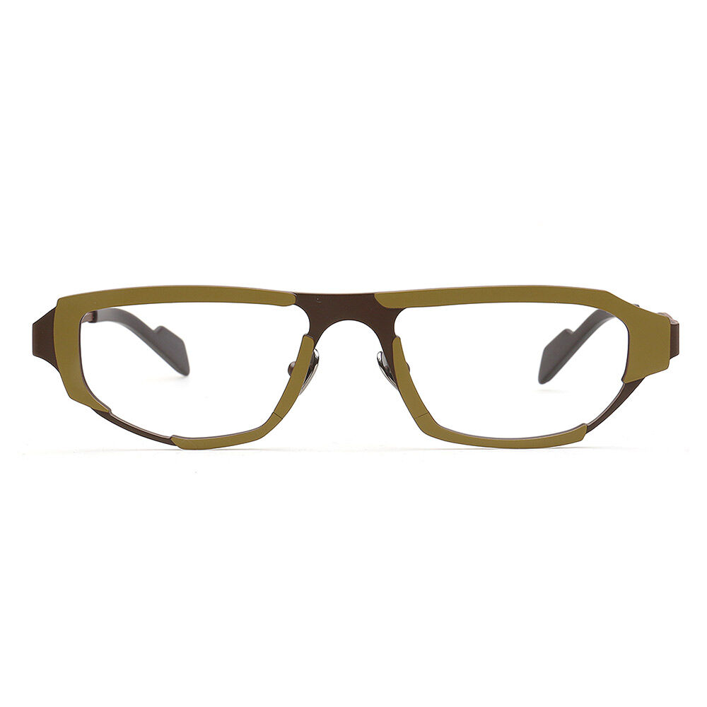 Deliaoa Rechteckige Gelbe Brille