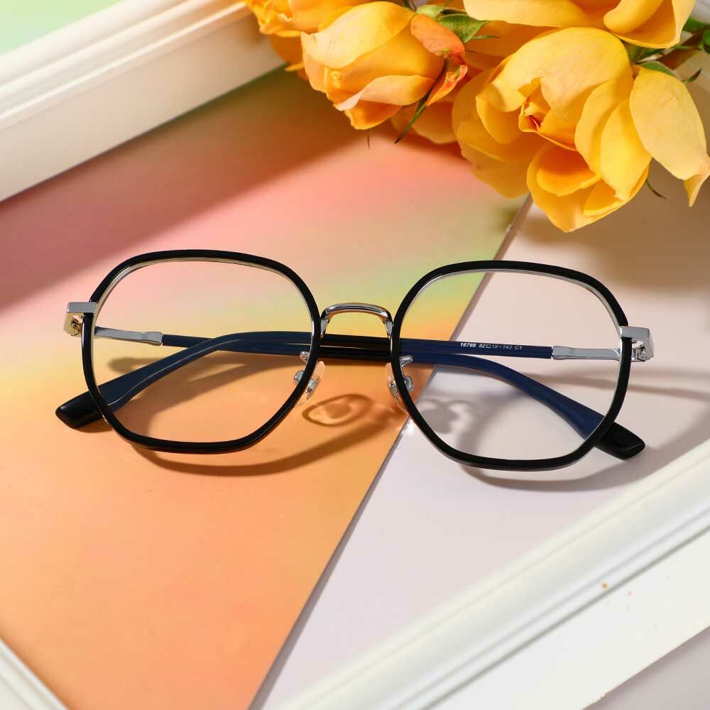 Morga Geometric Black Glasses