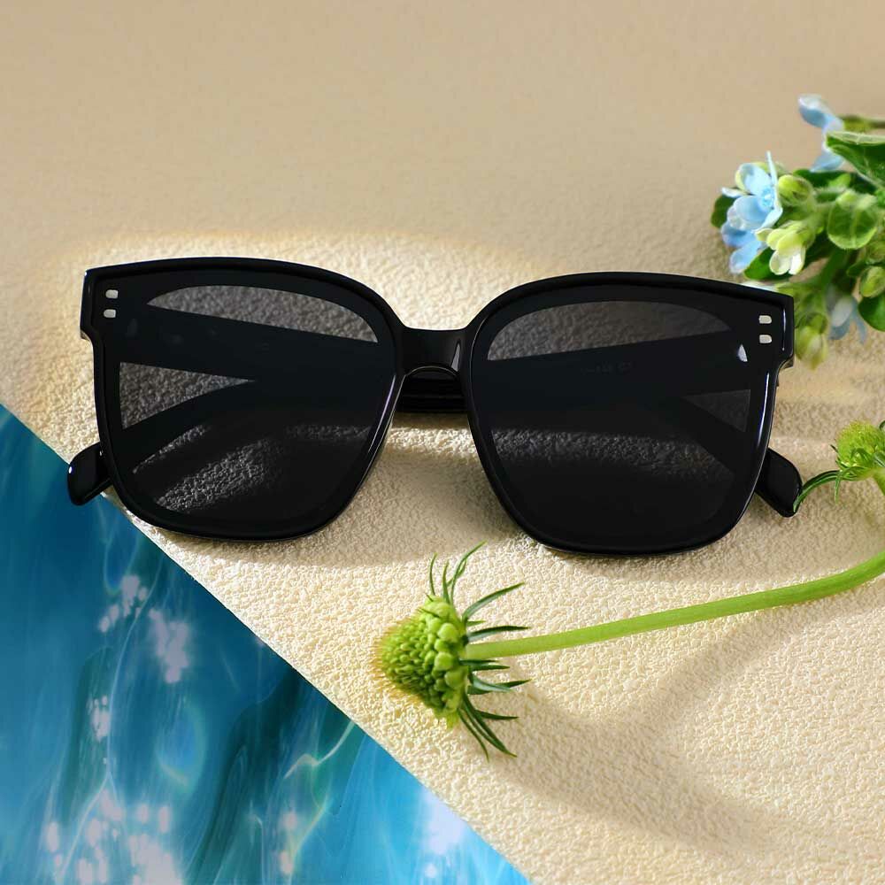 Eudora Quadratische Graue Sonnenbrille