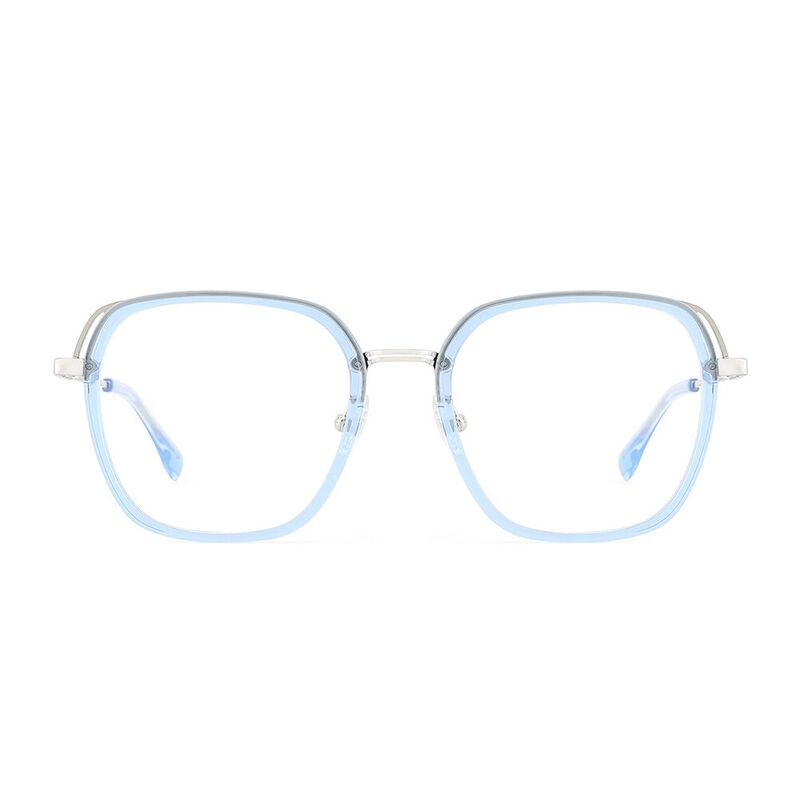 Delphine Square Blue Glasses