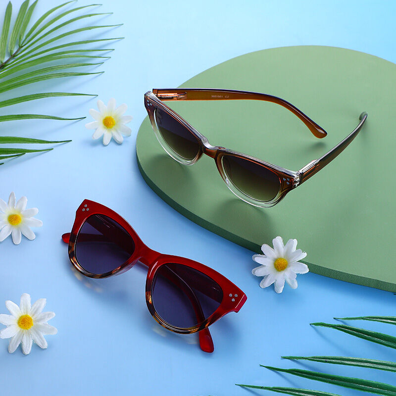 Rambler Cat Eye Brown Gradient Sunglasses