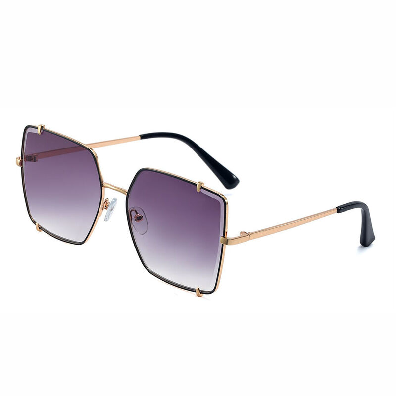 Hall Geometric Black Sunglasses
