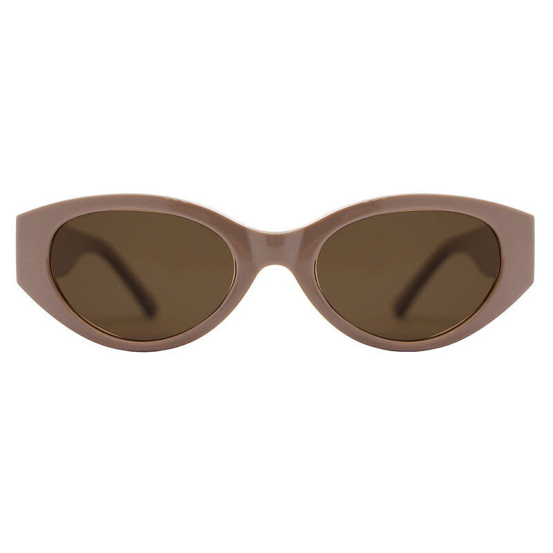 Natasha Oval Brown Sunglasses