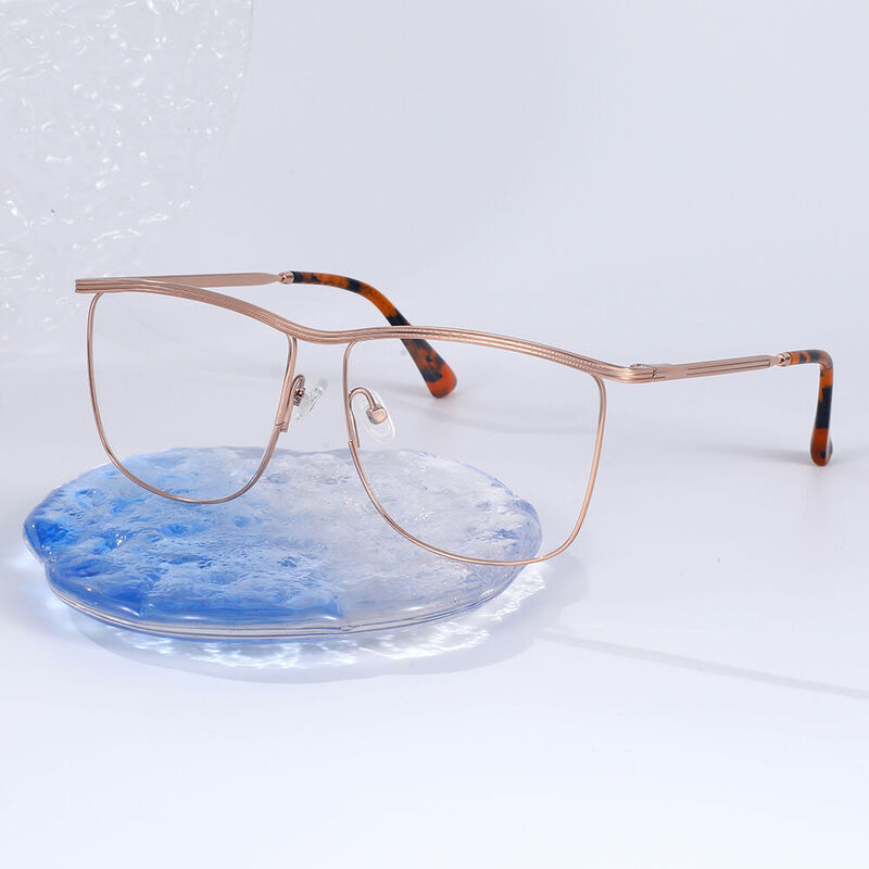 Jonathan Browline Square Rose Gold Glasses