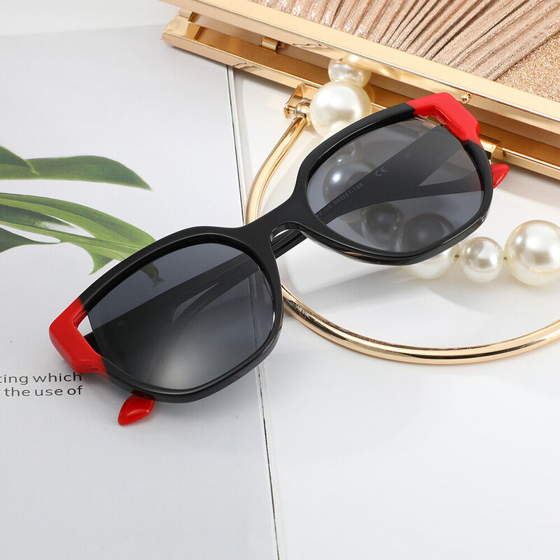 Mysti Cat Eye Black Sunglasses