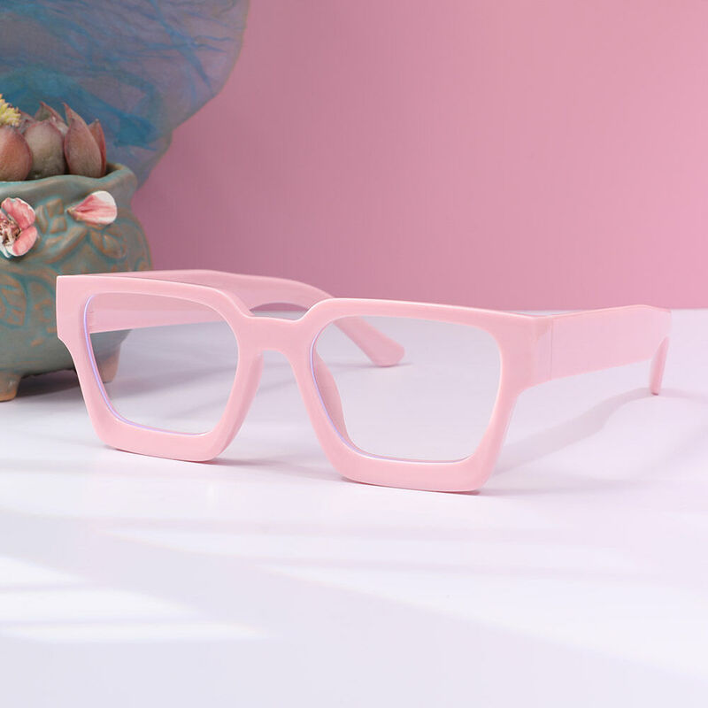 Lunettes de Vue Coral Carré Rose