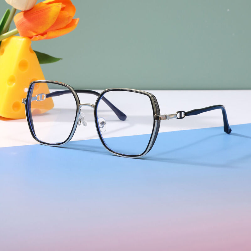Oliver Geometric Black Glasses