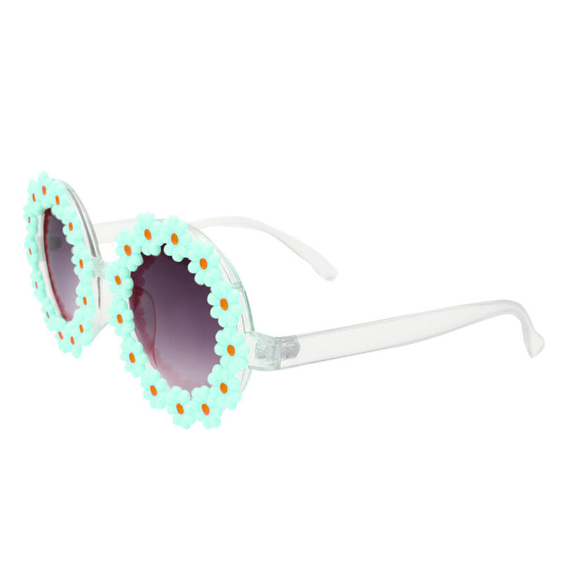 Broderia Round Blue Sunglasses