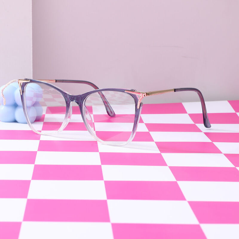 Jeromee Cat Eye Blue Glasses