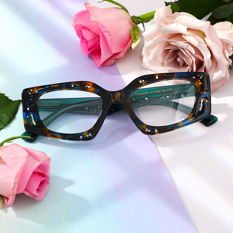 Zimmerma Geometric Tortoise Glasses