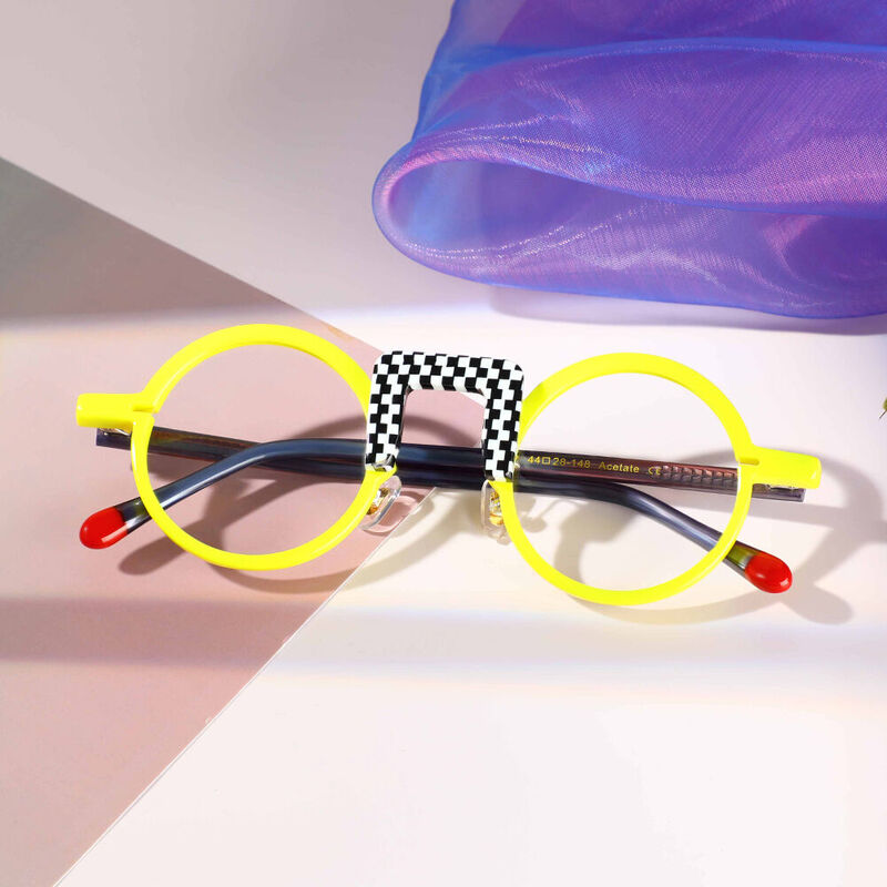 Lunettes de Vue Childe Ronde Jaune