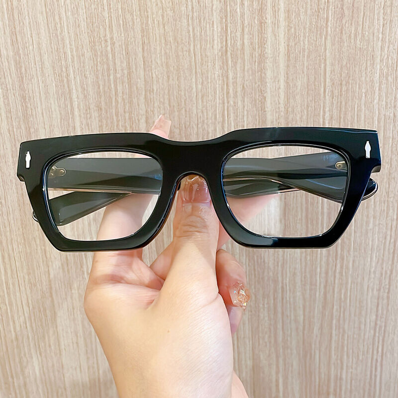 Zimmerm Quadratische Schwarze Brille