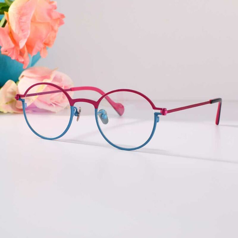 Cook Runde Lila Brille
