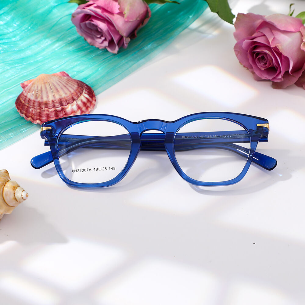 Euphemie Quadratische Blaue Brille