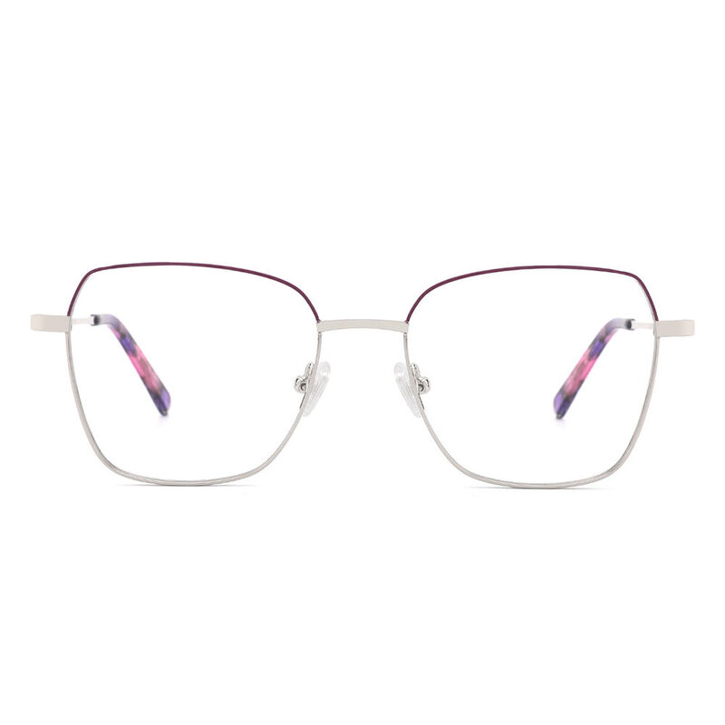 Eve Geometric Purple Glasses