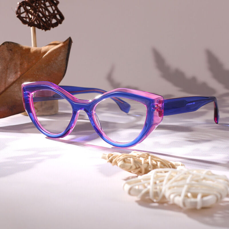 Louisa Cat Eye Purple Glasses