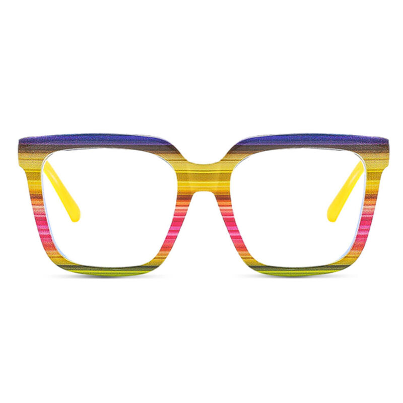 Eda Square Yellow Glasses