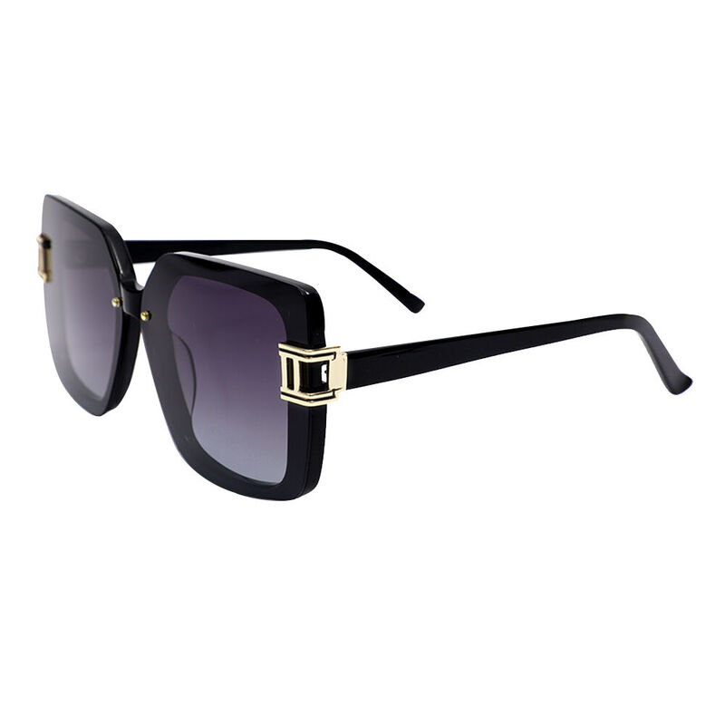 Gary Square Black Sunglasses