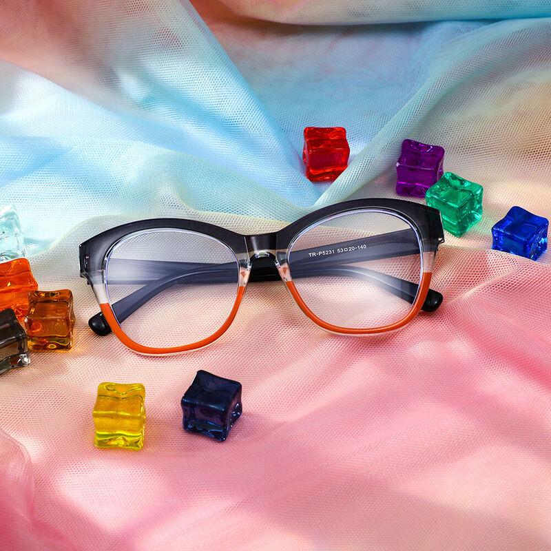 Lenee Cat Eye Gray Glasses