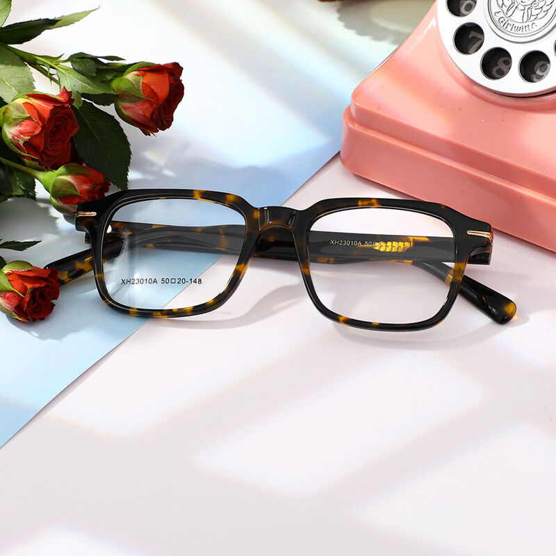Jeffer Square Tortoise Glasses