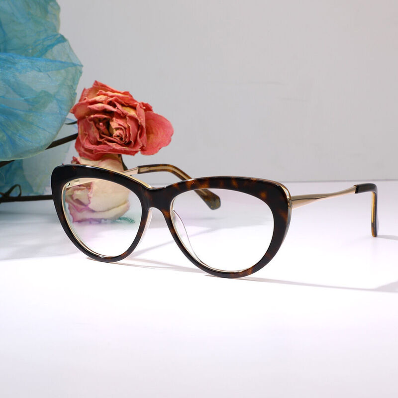 Simplicity Cat Eye Tortoise Glasses