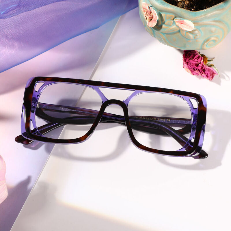 Richardso Aviator Purple Glasses