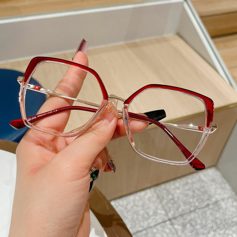 Jackso Cat Eye Red Glasses