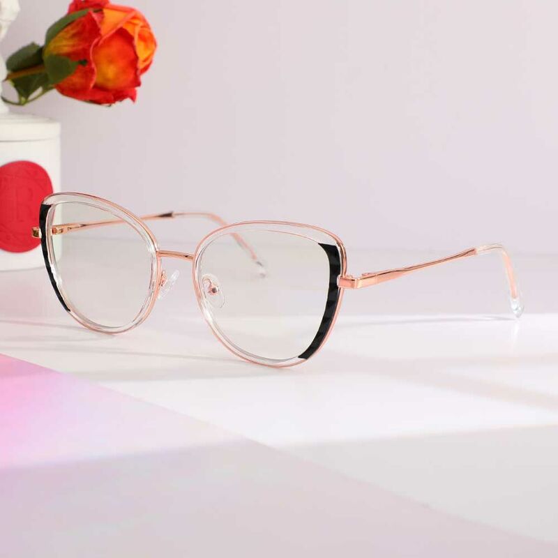 Sharon Cat Eye Clear Glasses