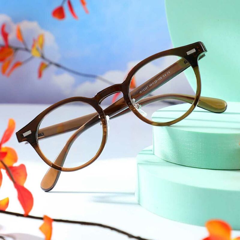 Regan Round Brown Glasses