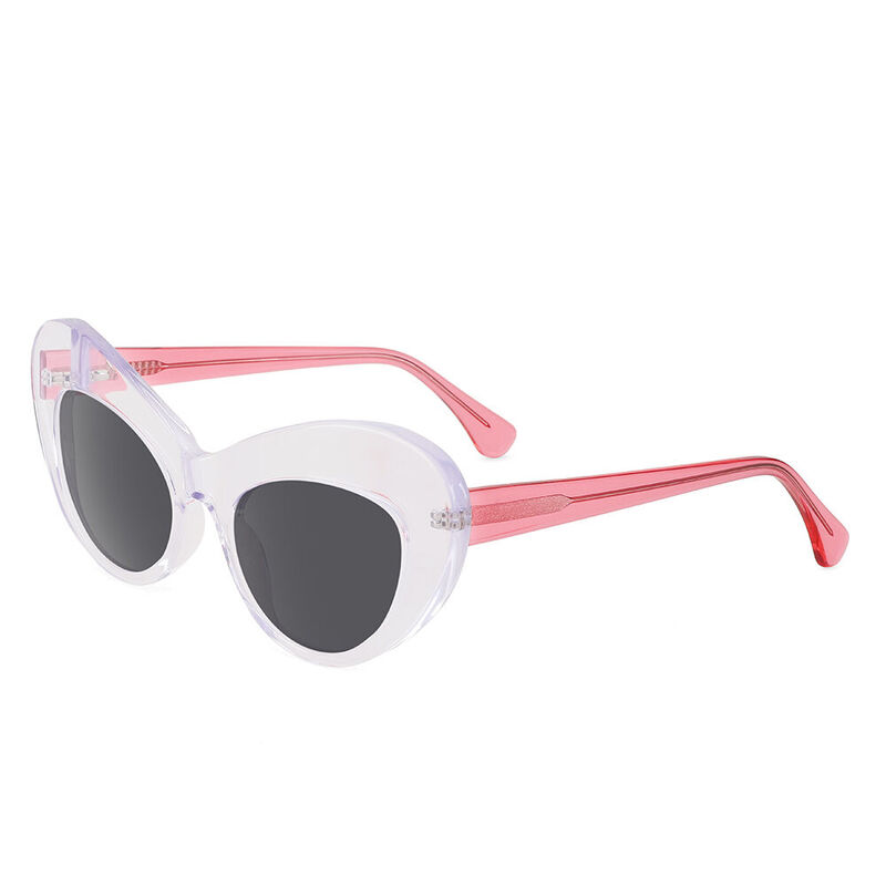 Diva Cat Eye Transparent/Pink Sunglasses