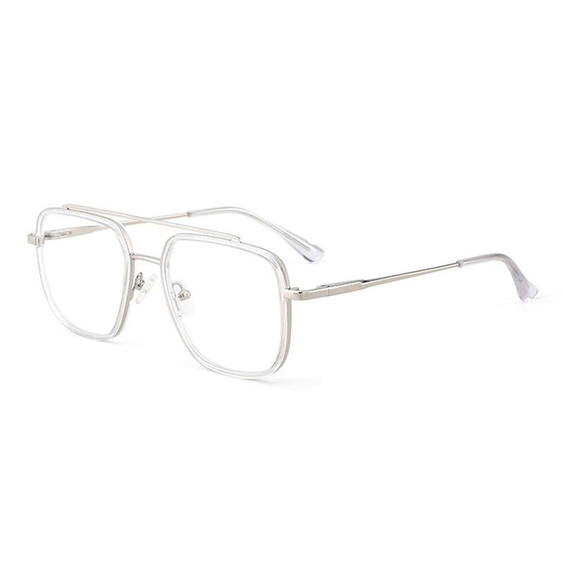 Galen Aviator Clear Glasses